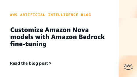 Amazon Bedrock simplifies customization of Nova models for businesses